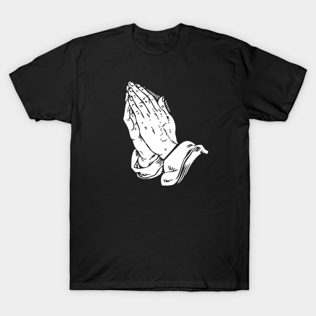 Praying Hands T-Shirt by EddieBalevo